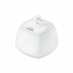 Valge ruudukujuline portselanist suhkrukauss Wilmax 340 ml