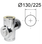 Isoleeritud 90&deg; t-&uuml;hendus koos vastupidise redaktsiooniga ja adapteriga. D-130/225 mm.