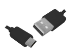 PS USB-mikroUSB-kaabel, 1m, must.