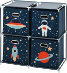 Hoiukastidega lastetoa riiul Storage Solutions, sinine
