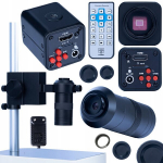 Mikroskoobikomplekt Rosfix Norma Black PRO 3in1 &ndash; FullHD HDMI, 100x suum, Alumiiniumist alus