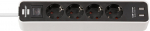 Brennenstuhl pikendusjuhe 3G1,5 4p 1,5m 2XUSB valge Ecolor