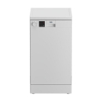 Beko DVS05024W vaba paigaldamise n&otilde;udepesumasin - Tavaline mootor - 10-kohaline - L45cm - Valge - 49dB - Roostevaba terasest sisemus