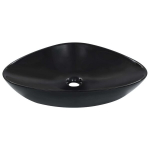 vidaXL valamu, 58,5 x 39 x 14 cm, keraamiline, must