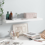 vidaXL seinariiul, k&otilde;rgl&auml;ikega valge, 80 x 23,5 x 3,8 cm MDF