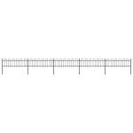 vidaXL kumerate otstega aed, teras, 8,5 x 0,6 m, must