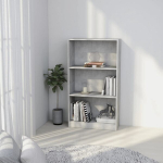 vidaXL 3-korruseline raamaturiiul betoonhall 60x24x108 puitlaastplaat