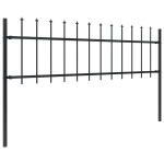 terava otsaga aed, terasest, 17 x 0,6 m, must, vidaXL