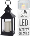 GENERIQUE - LED K&uuml;&uuml;nlajalga Lantern 10.5x10.5x23cm Must