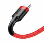 Kaabel Baseus USB2.0 A pesa - USB C pesa 0.5 m, QC3.0 nailonkattega Cafule, punane