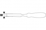 Puusepa peitel 32 mm, kahest materjalist k&auml;epide, Crv