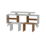 TV-laud Kalune Design Kutay, valge/pruun