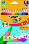 V&auml;rvilised pliiatsid BIC CEV.TRIANG.CBW 10 + 2 EU, 12 v&auml;rvi, 214842