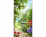 Ristpistes tikkimiskomplekt "Pink aias", 24 x 47, RTO