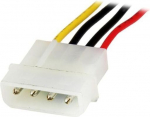 Molex LP4 Toitekaabli Pikendus - STARTECH - Mees kuni Naine Kaabli Pikendus - 30 cm
