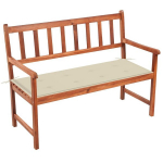 vidaXL aiapink padjaga 120 cm, akaatsiapuit