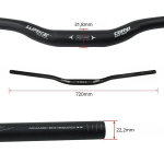 K&otilde;ver jalgratta juhtraud must alumiinium 720mm / 31.8mm