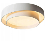 Valge &uuml;mmargune LED laevalgusti 50 cm, soe valguse v&auml;rvus, modernne disain