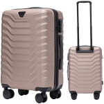 Wings 38L Ratastega K&auml;sipagas, Karm ABS, &Scaron;ampanja-Must Geomeetria, Lukustatav Nelja Ratastega Kohver