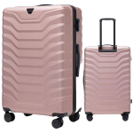 Wings Suuremahuline Rose Gold ABS K&otilde;vakohver 4 Rattaga - Suur Reisit&scaron;ekk, Registreeritud Pagas