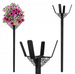 Aia lillealus metallist lillealused must 120cm 2 t&uuml;kki