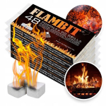 Parafiinikuubikud kaminale, ahjule, grillile, 240 tk. (48 tk. x 5), Flambit, valged