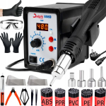 Plastikeevitusjaam koos kuuma&otilde;hupuhuriga ja 0,5 kg plastikt&auml;itekomplektiga Delphi Tools 858D+