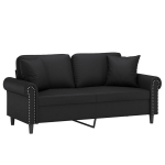 2-kohaline diivan patjadega, must, 140 cm, kunstnahk CFE45328