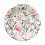 &Uuml;hekordsed v&auml;rvilised paberist peotaldrikud Paw "Roses" 18 cm 8 tk, Vienkartinės spalvotos popierinės vakarėlių lėk&scaron;tės Paw "Rožės" 18 cm 8 vnt.