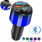 Bluetooth fm auto saatja kiire laadija pd 30w+qc 3.0