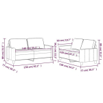 2-osaline diivanikomplekt patjadega, pruun, samet CFE46852