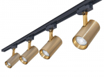 Steka Ductus komplekt Gold LED GU10 x4 r&ouml;&ouml;pmelamp + 2m r&ouml;&ouml;pmel, must