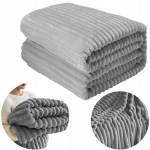 Paks tekk 200x220 pl&uuml;&uuml;sist reljeefne triibuline pastelltoonides voodikate