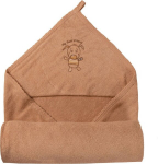 Beebir&auml;tik kapuutsiga BabyMatex, 85x85 cm, pruun