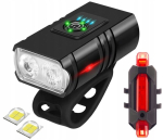 Jalgratta lamp, jalgrattalampide komplekt esituli cree t6 led + tagumine usb aku