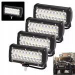 4x Led t&ouml;&ouml;valgusti 12v 24v 400w Combo halogeen prožektor traktorile