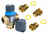 Termostaatiline segamisventiil 1" Atm 561 + liitmikud 20-43&deg;c Kvs 2,5 m3/h