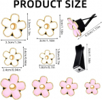 8 tk karikakramustriga auto &otilde;huv&auml;rskendaja klambrid, &otilde;hu v&auml;ljalaskeava ventilaatori v&auml;rskendaja ventilatsiooniklambrid, auto aroomiteraapia eeterlike &otilde;lide hajuti, &otilde;huv&auml;rskendaja klamber k&otilde;ikidele automudelitele (roosa, valge)