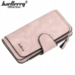 Baellerry &otilde;huke naiste rahakott, mahukas kolmekordne organiseerija, kaarditasku, puuderroosa