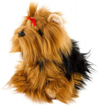 Pehme m&auml;nguasi Yorkshire terjer istub 28 cm pruun must pl&uuml;&uuml;sist koer kohev