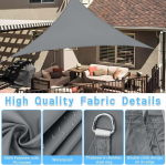 Varikatus, veekindel, kolmnurkne, 3 x 3 x 3 m, p&auml;ikesekaitse, ilmastikukaitse, varikatus, 95% Uv-kaitse r&otilde;dule, terrassile, aeda, hall