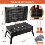 Kokkupandav grill, s&ouml;egrill, v&auml;ike, bbq grill, v&auml;li pikniku grill, 45 cm x 30 cm x 23 cm, kaasaskantav grill piknikuks, aeda, terrassile, matkamiseks, reisimiseks