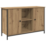 TV kapp Must Tamme 101x35x65 cm T&ouml;&ouml;deldud Puit ja Teras CFE327127