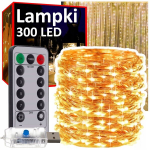 Valgus Kardin Girland 300 Led lambid 3x3m Usb traadid Valgesoe puldiga