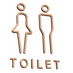 2 tk Nordic stiilis kuldsed tualettruumi sildid hotelli dekoratsioonid