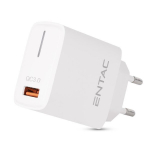 Entac kiirlaadija USB-A 18W valge