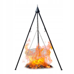 Aia grill kolmjalg kokkupandav 60 cm rippuv grill 120 cm suur l&otilde;ke