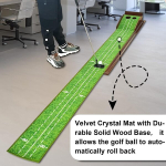 Crestgolf golfi puttingu matt, isiklik harjutamine, v&auml;ljas, kuldne, siseruumides, vaba aeg, lihtne kokku voltida, putteri padi