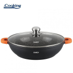 Valatud alumiiniumist pott kaanega 5.5L 32x8.5 cm HR-SCO-A32C, COOKING BY HEINNER