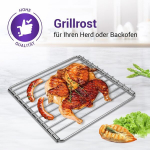 Vioks.pro roostevabast terasest grillrest pikendatav universaalne 230&ndash;400 x 230 mm ahjurest laiendatav grillrest roostevabast terasest ahjurest ahjule ja ahjurestile